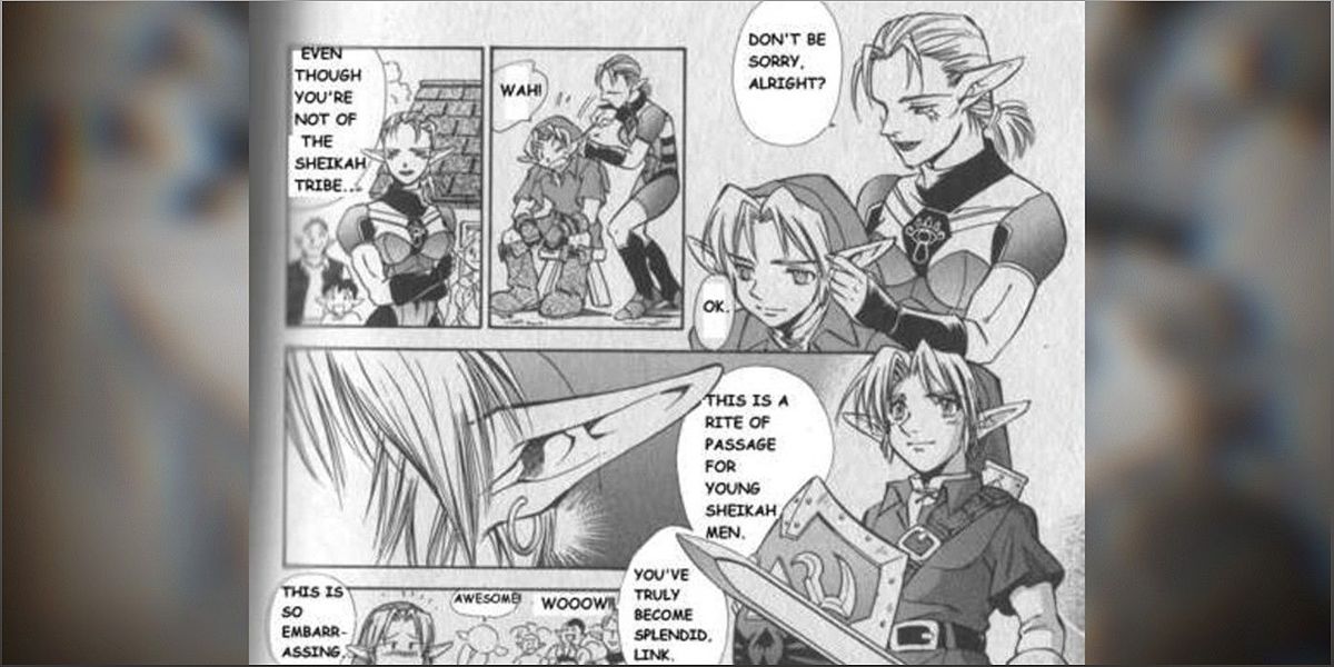 Exploring the Symbolism of Link's Pierced Ears in The Legend of Zelda: Ocarina of Time Manga - -419251036